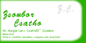 zsombor csatho business card