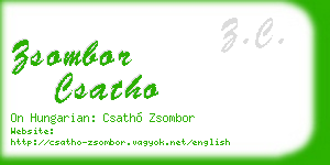 zsombor csatho business card